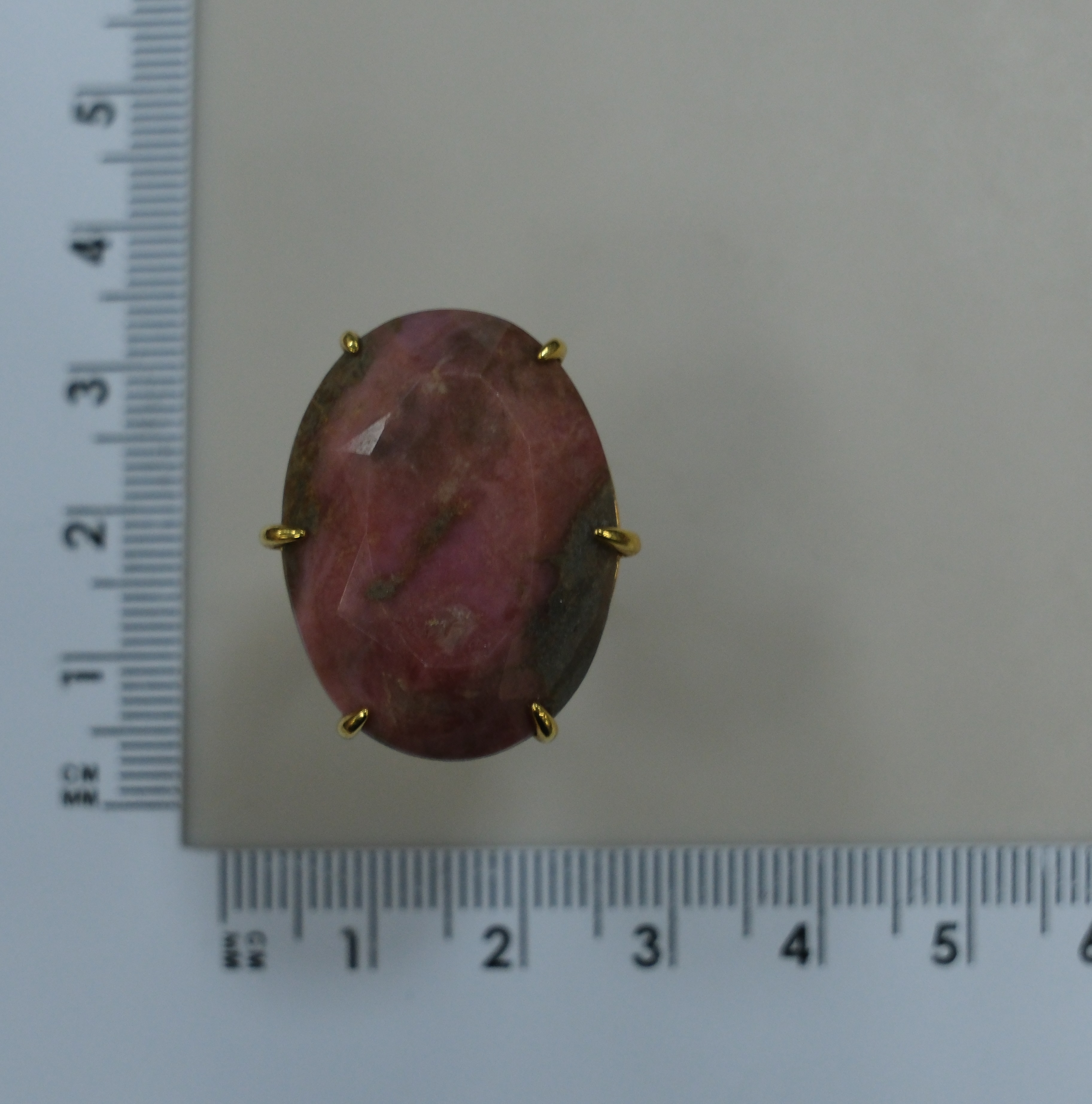 Серебряное кольцо с родонитом